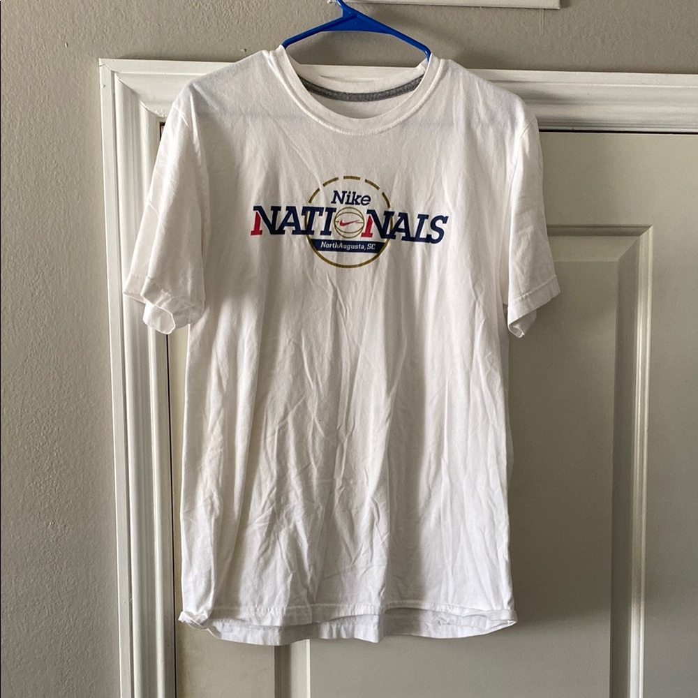 Nike Nationals White Tee with Multicolor Logo
